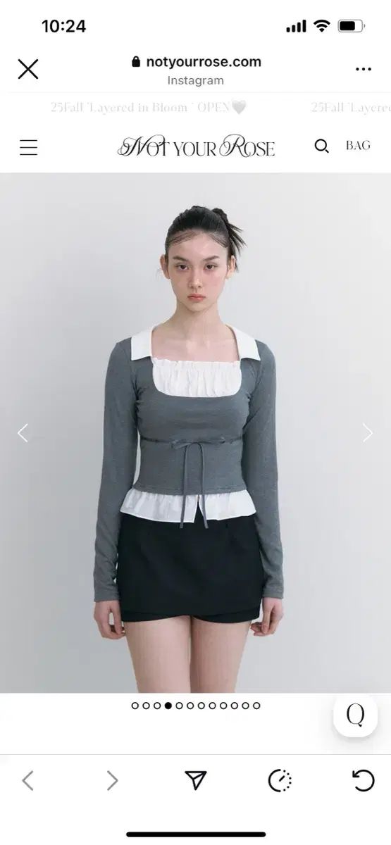 ノットユアローズ ク トップス チャコール