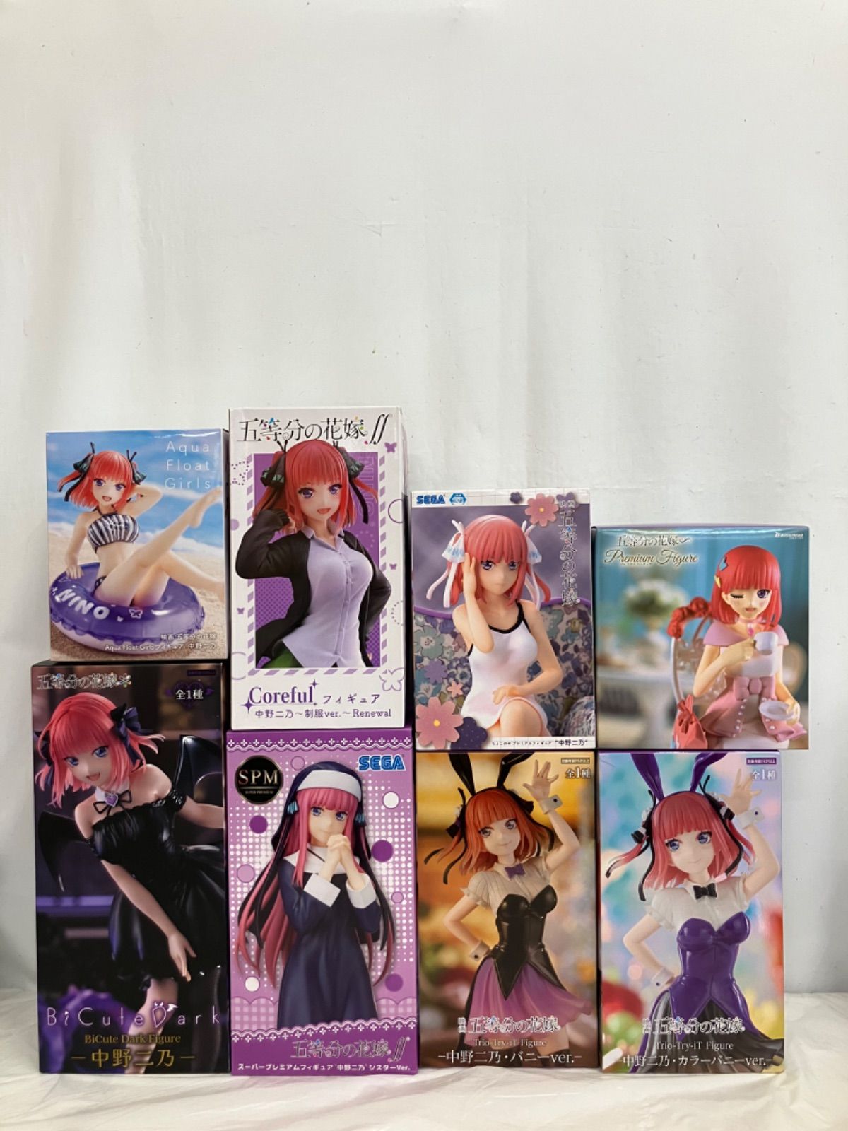 五等分の花嫁 中野二乃 BiCute Dark Figure Aqua Float Girls Coreful Renewal ちょこのせ フィギュア SPM Trio-Try-iT セット LFJ 582 f 107