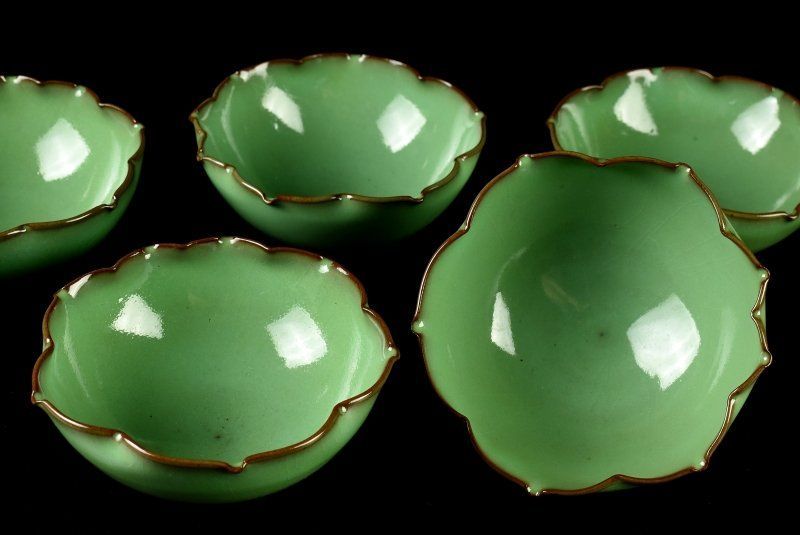 蔵C 8787 b 向付 花形小鉢 五客