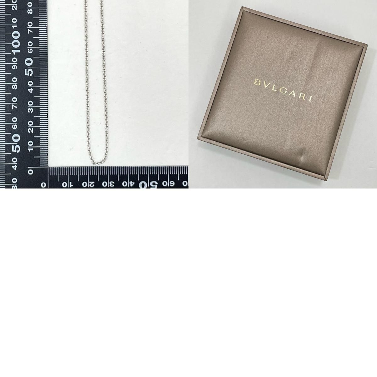 中古】BVLGARI | ブルガリ K18 チェーン ネックレス シルバー【尾張 