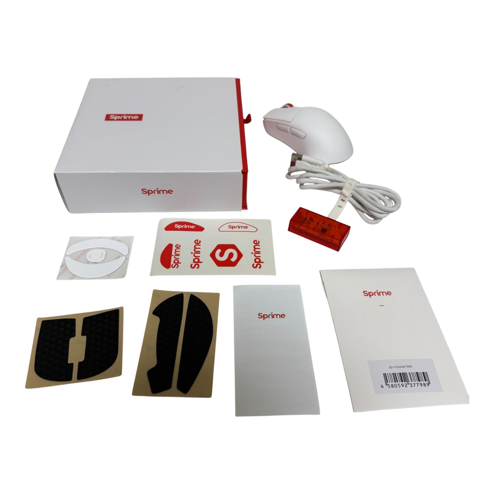 ◯ スプライムゲーミングギア Sprime Gaming Gear ワイヤレスゲーミングマウス sp-pm1 ホワイト 左右非対称 720-2903