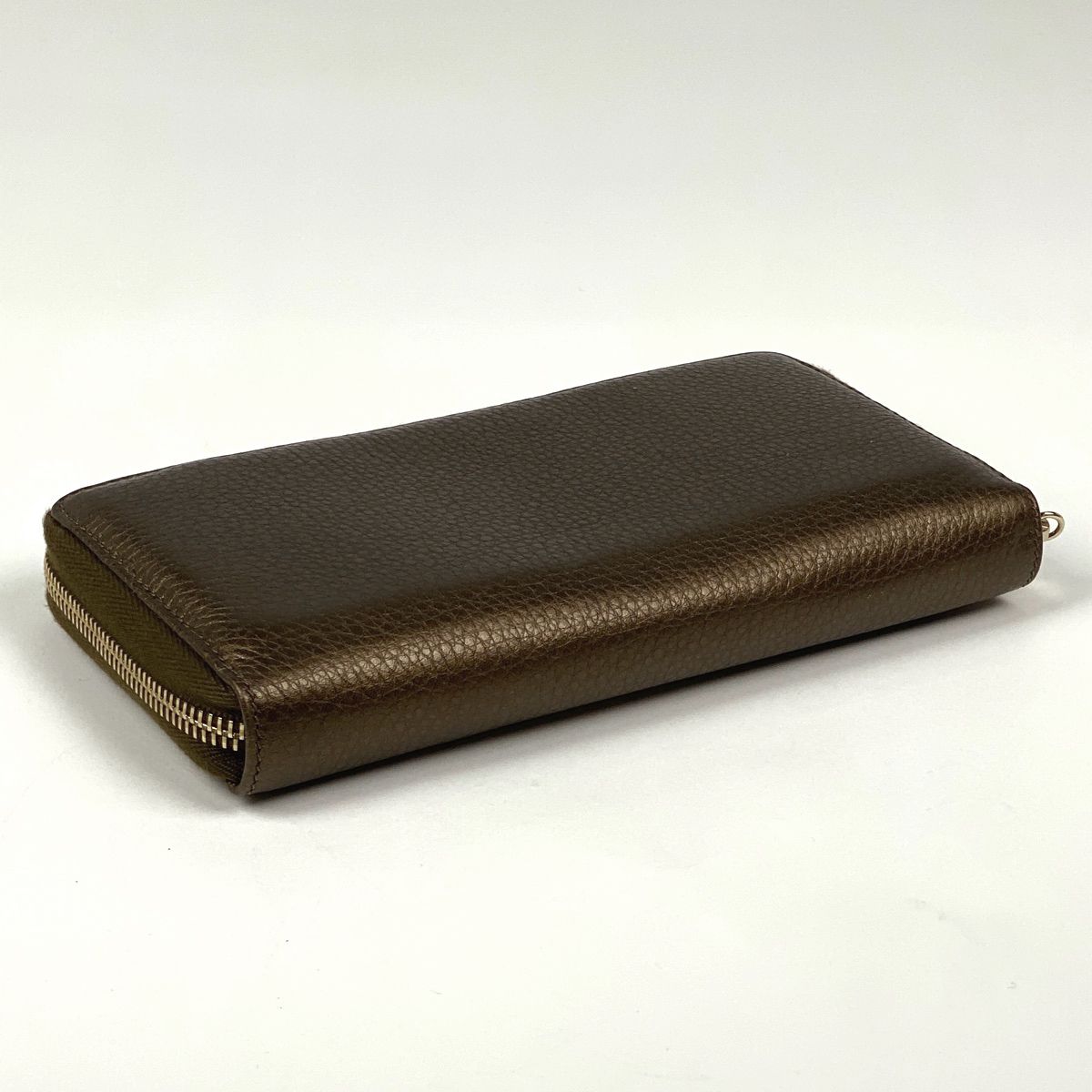 在庫一掃 グッチ GUCCI ロゴ ラウンドファスナー 長財布 フリンジ タッセル バンブー レザー ブラウン 224253 レディース