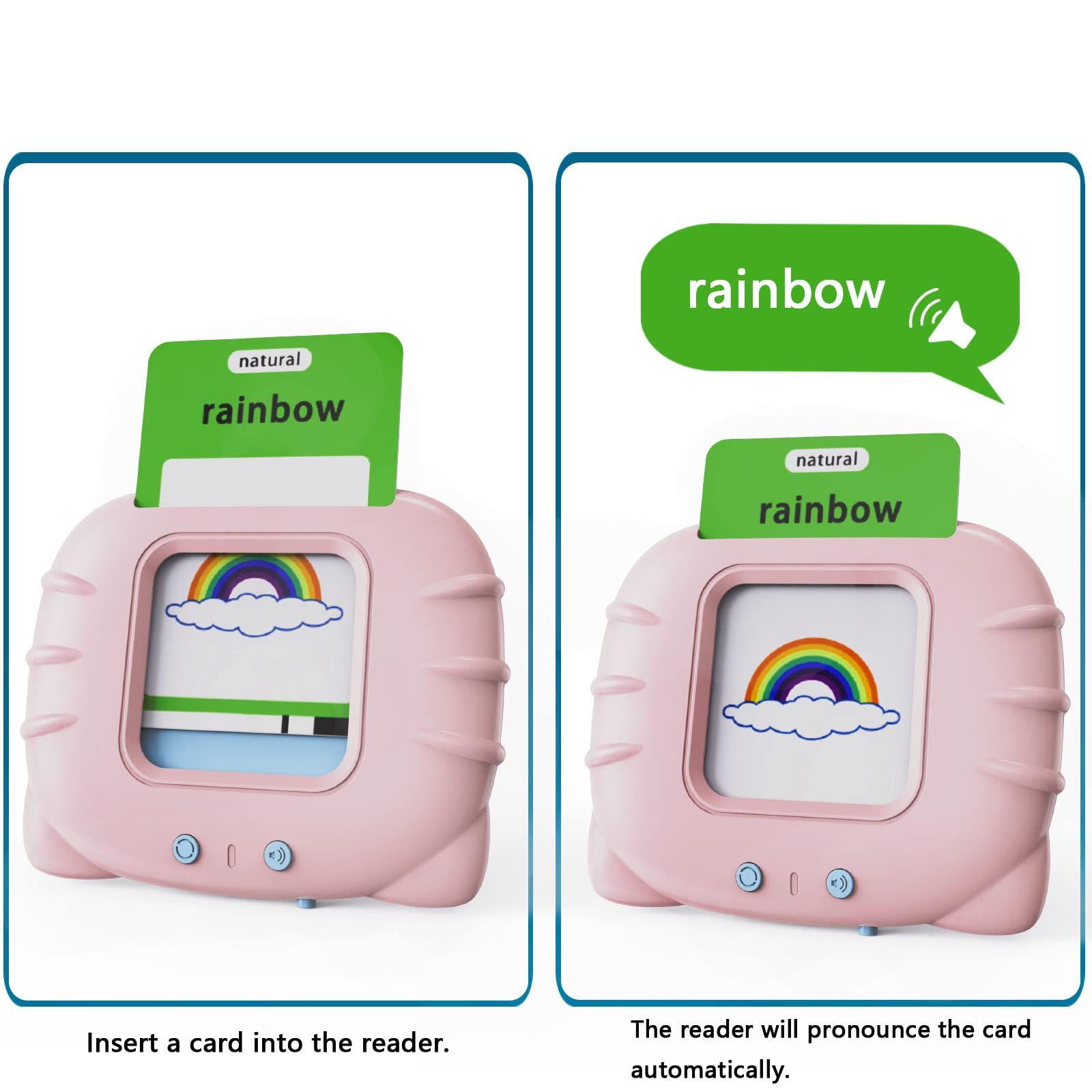 Lapare Audible学習玩具 音楽付き 幼児 年齢 1 2 3 4 5 520 視力単語 おしゃべり フラッシュカード 女の子 アルファベット 数字 シェイプなどを学ぶおもちゃ