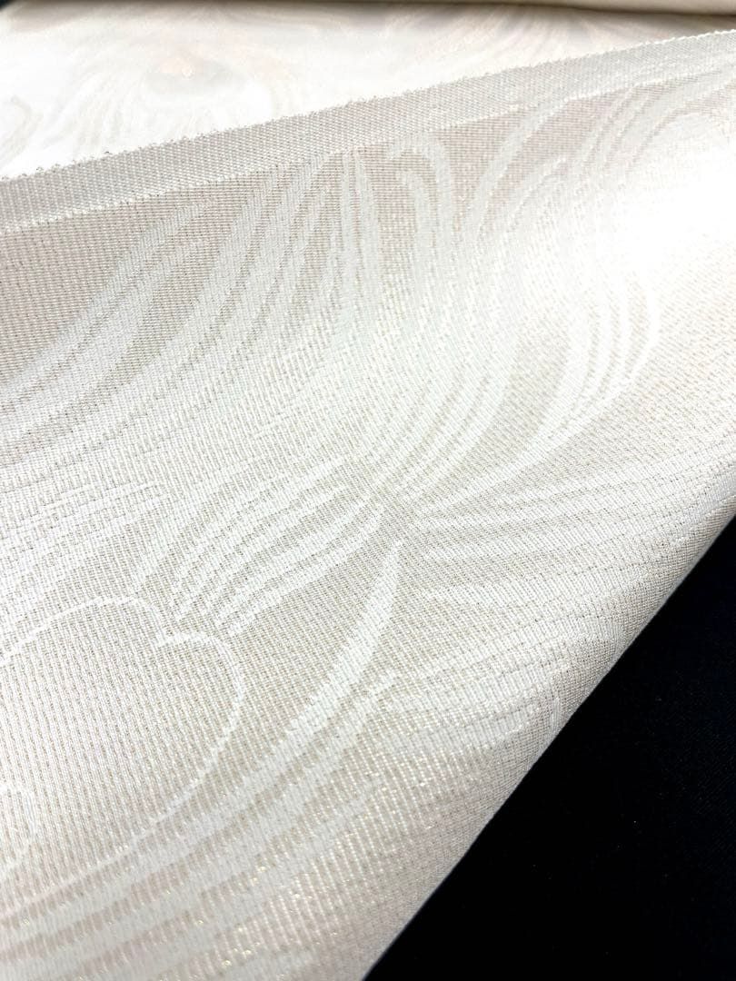 白生地 金通し 紋意匠 孔雀の羽 着尺 正絹 反物 FU001 - メルカリ