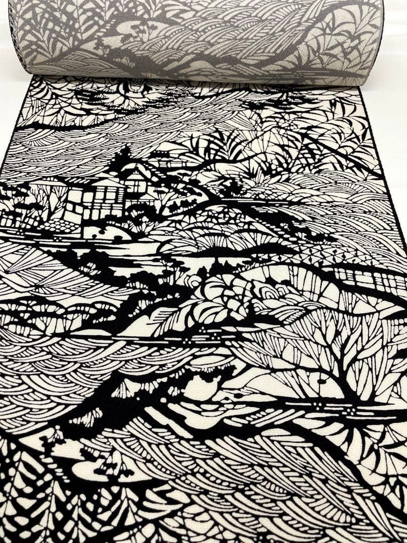 小紋 伊勢型小紋 打越三郎 モノトーン 正絹 反物 T9106 - メルカリ