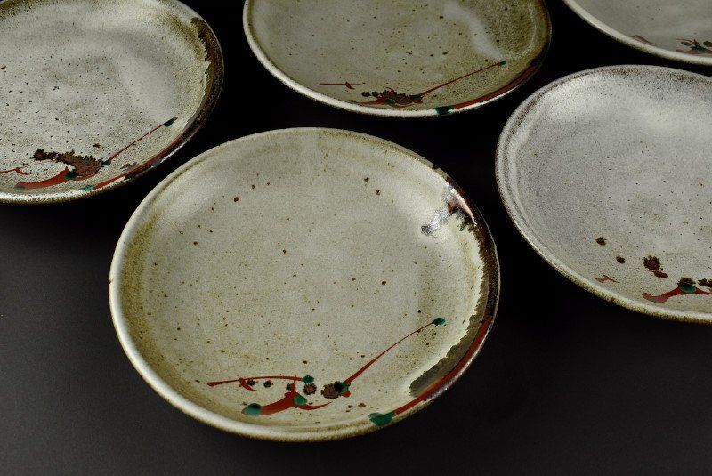 蔵C 8376 z 藤本明成 陶津窯 神勝寺焼 菓子鉢 五客