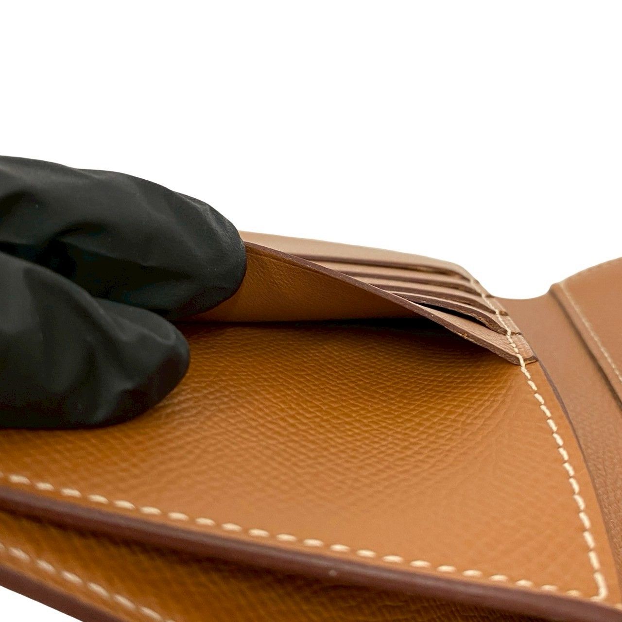 極 美品 D 刻印 HERMES エルメス ケリーウォレット ミディアム ヴォー  