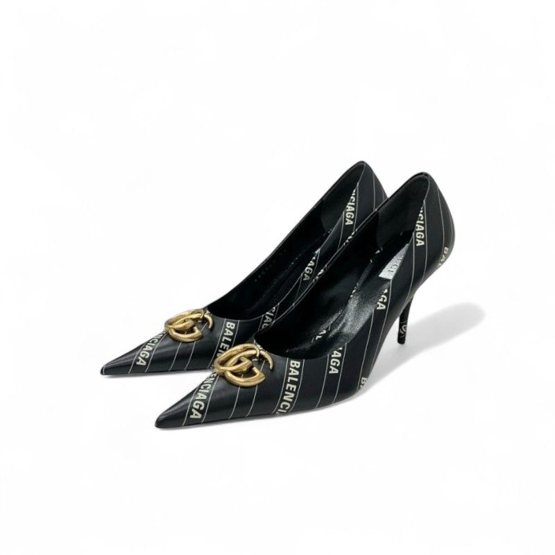 GUCCI パンプス GGマーモント グッチ GUCCI パンプス 靴 シューズ レザー ブラック ホワイト 黒