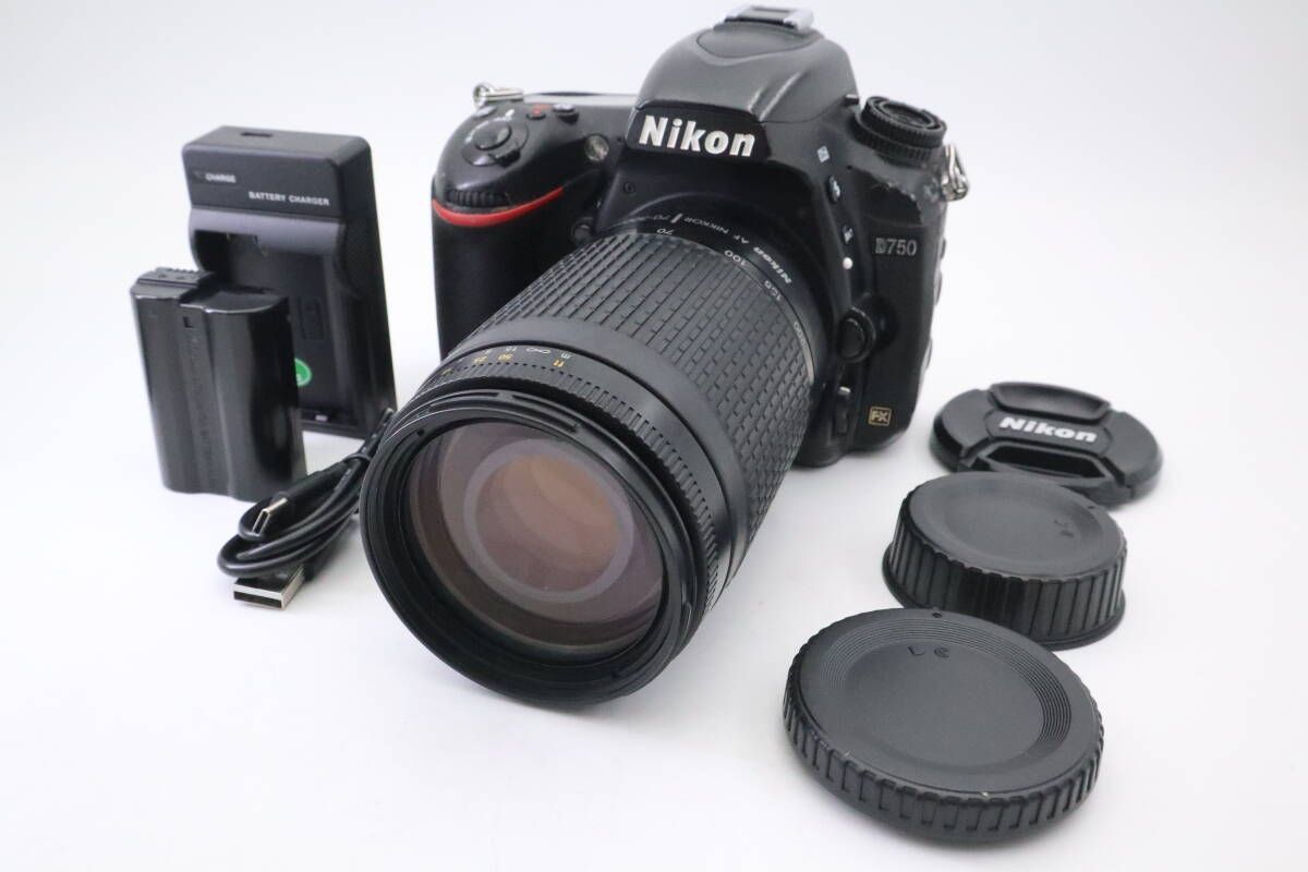 Nikon D750 AF Nikkor 70-300mm F4-5.6G ニコン デジタル一眼 ブラック f11509
