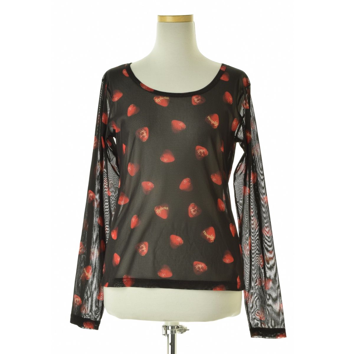 HYSTERICGLAMOUR 24SS 01243CL02 SKULL BERRY柄 スカルベリー長袖カットソー