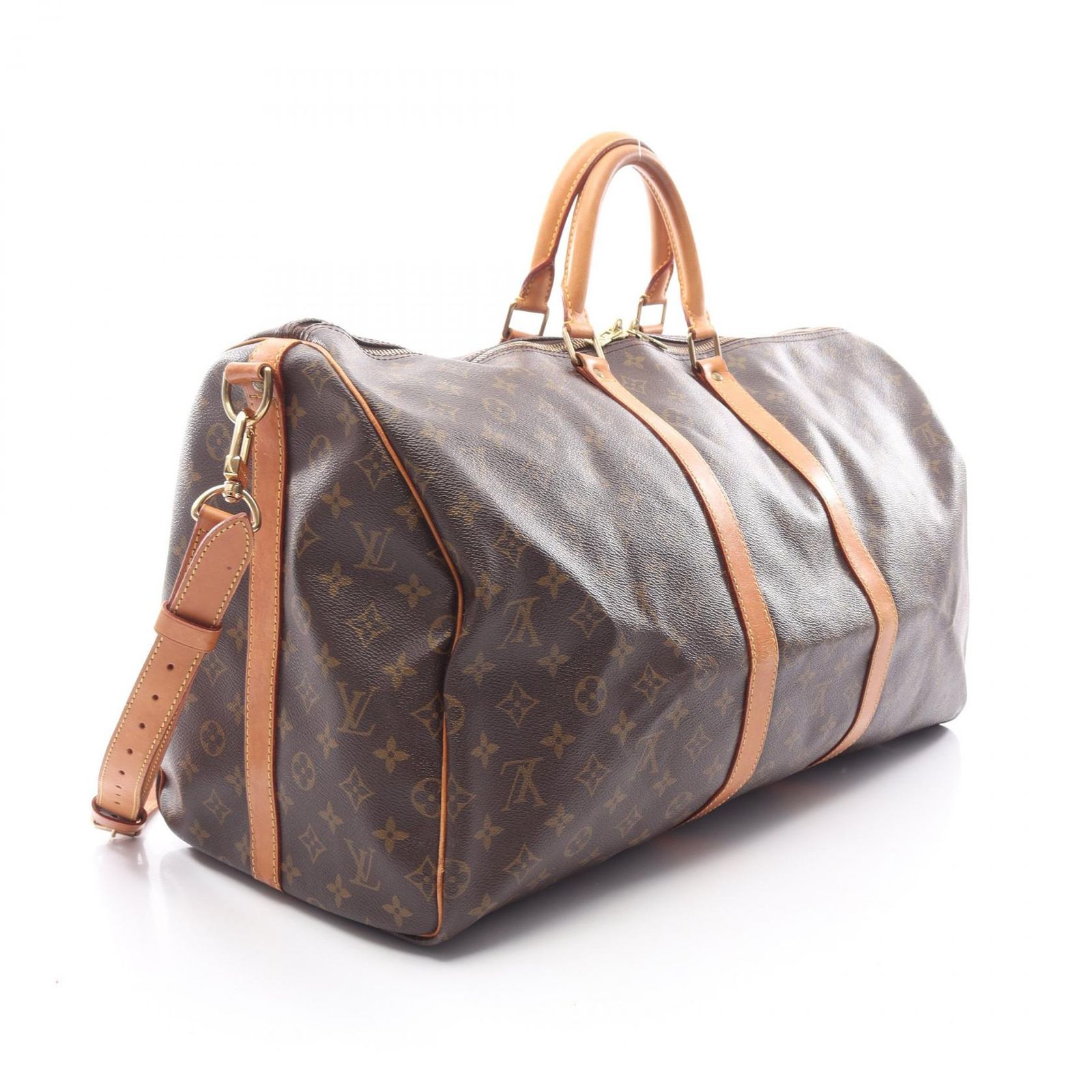 ルイ ヴィトン LOUIS VUITTON ボストンバッグ キーポル バンドリエール55 モノグラム M41414 PVCコーティングキャンバス レザー キーポル バンドリーエル55 ユニセックス