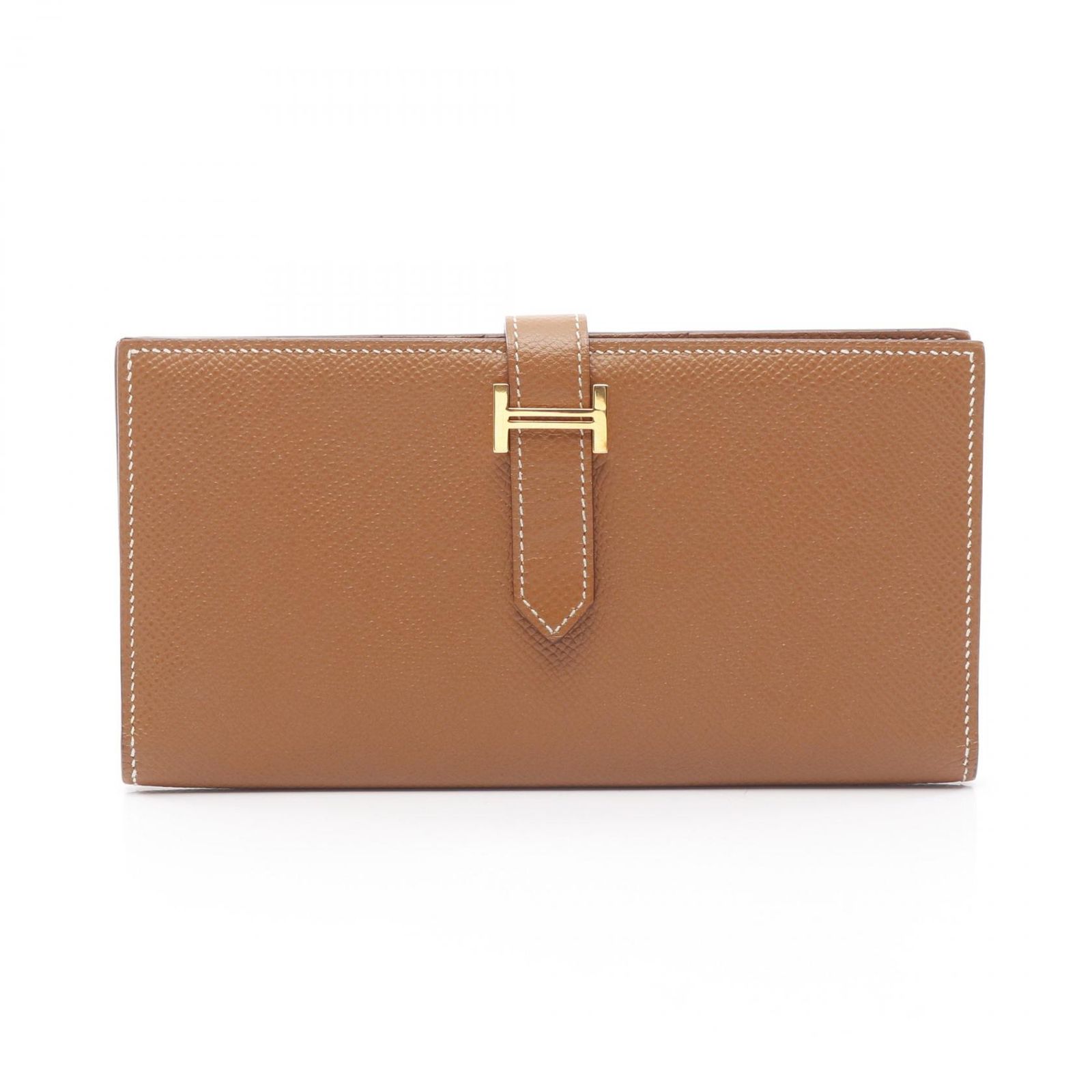 エルメス HERMES 二つ折り長財布 ベアンスフレ ゴールド ゴールド その他 ベアンスフレ ゴールド レディース Used A