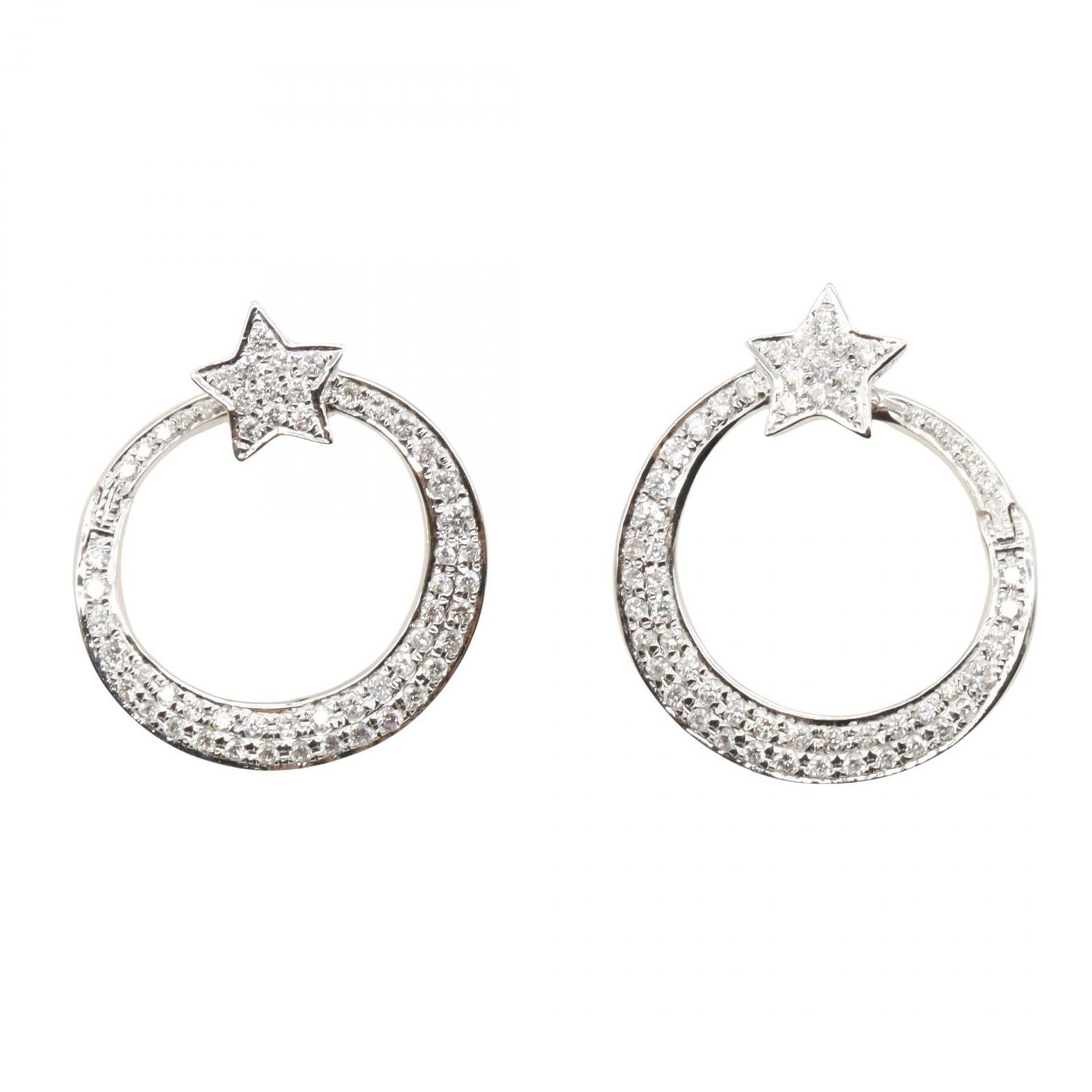 ジュエリー JEWELRY ピアス ダイヤモンド ピアス ダイヤ 3.1g K18WG ホワイトゴールド ダイヤモンド ピアス レディース Used A