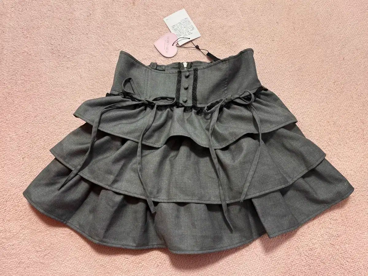 허니ミュ ティアード フリル スカート F グレー