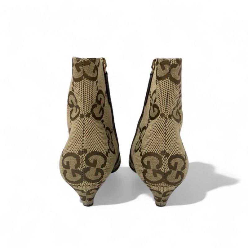 【レイレイ☆新品☆未使用】GUCCIGGキャンバス ロゴ ブーツ ベージュ レイレイ様専用☆新品☆未使用】GUCCIGGキャンバス ロゴ ブーツ