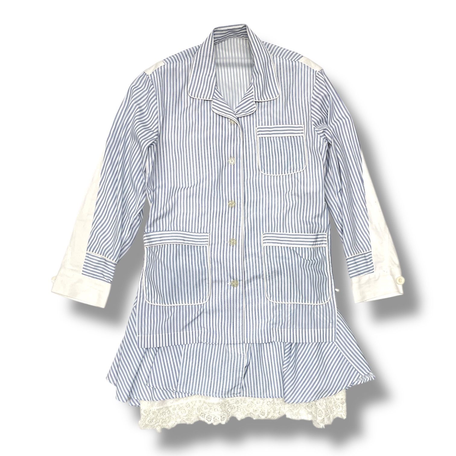 sacai サカイ ドッキング シャツワンピース ペチコート付き ミニ 