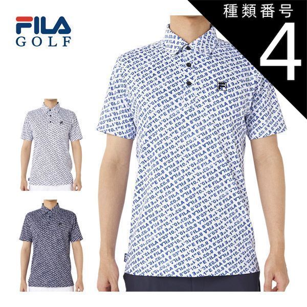 種類12：イエロー(YL)/M フィラゴルフ フラワー柄プリント 半袖 ポロシャツ ウェア メンズ 2025年春夏モデル M-3L 745-609 