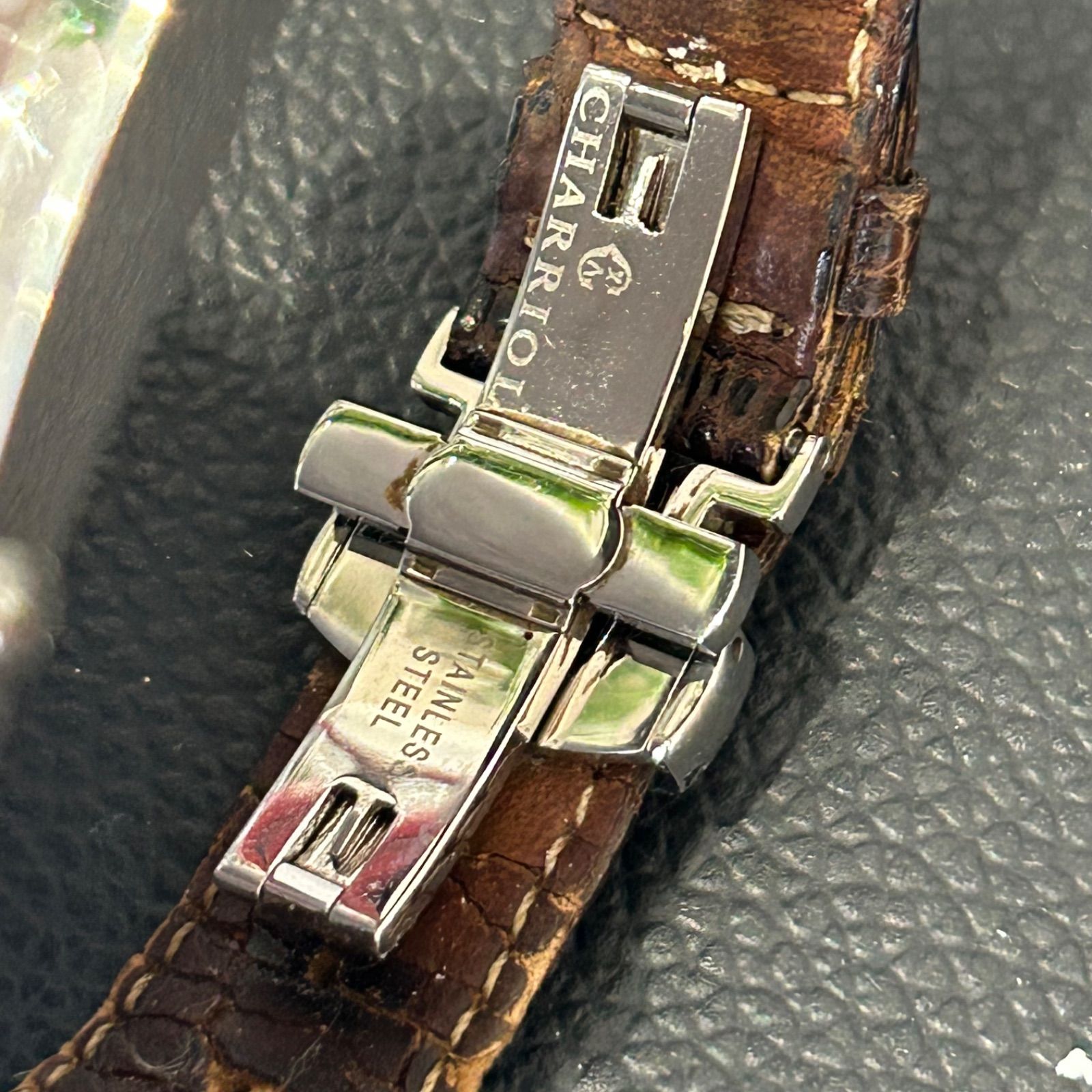  シャリオール コロンブス Colvmbvs 腕時計 Ref. CCSTRH 2 02134 不動 レザーベルト 時計