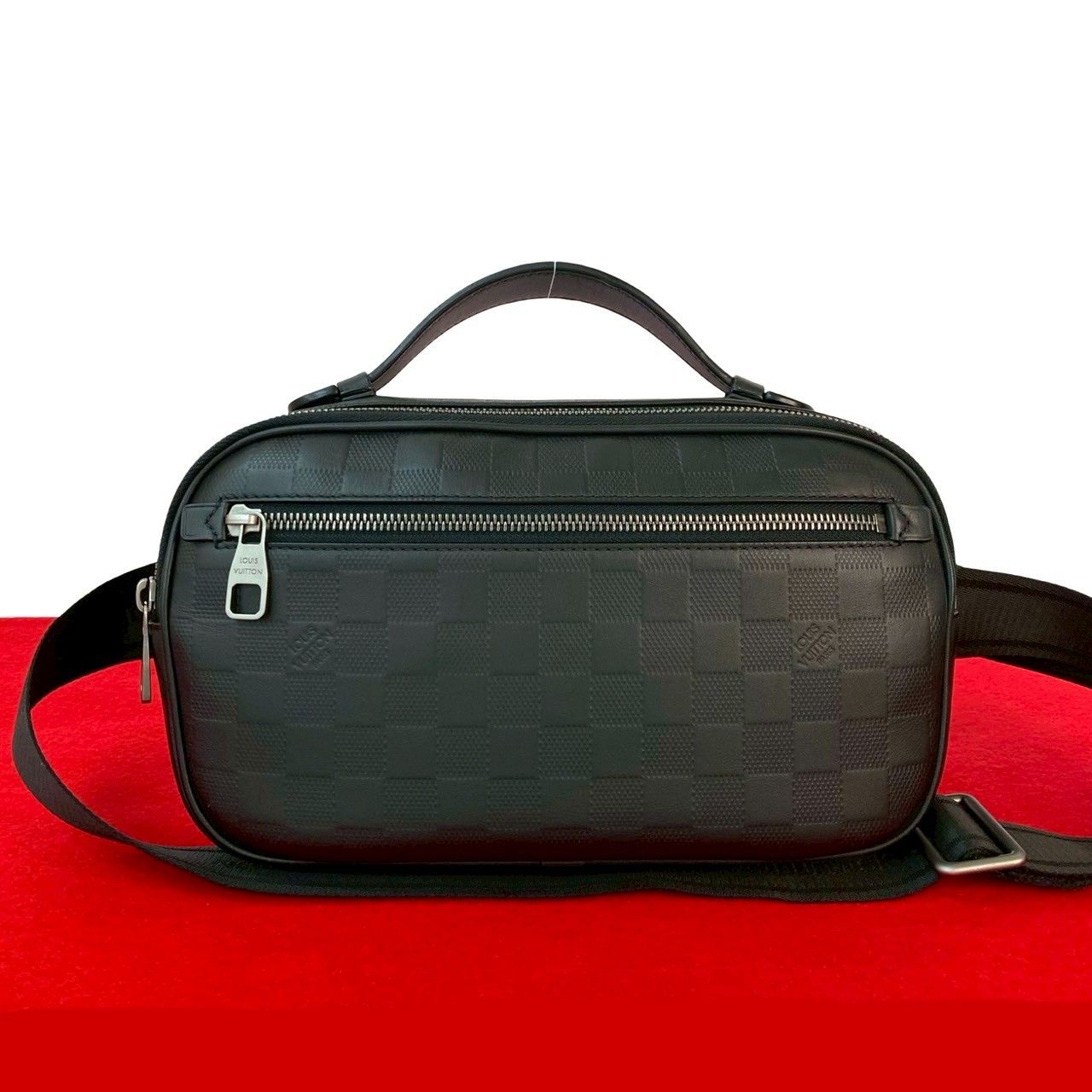 極美品 ルイヴィトン ダミエ アンフィニ アンブレール ボディバッグ 黒 LOUIS VUITTON - 超極美品 ルイヴィトン ダミエ アンフィニ