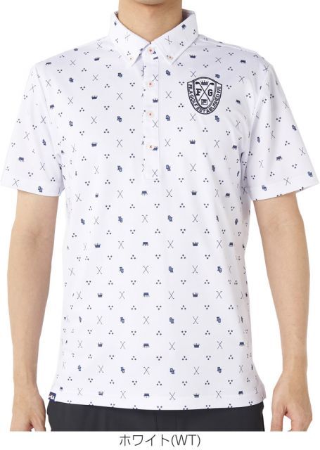 種類12：イエロー(YL)/M フィラゴルフ フラワー柄プリント 半袖 ポロシャツ ウェア メンズ 2025年春夏モデル M-3L 745-609 