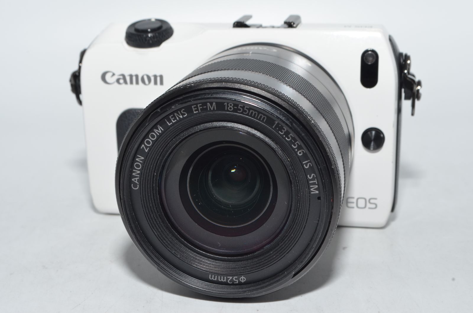 251000 Canon ミラーレス一眼カメラ EOS M レンズキット EF-M18-55mm F3.5-5.6 IS STM付属 ホワイト EOSMWH-18-55ISSTMLK