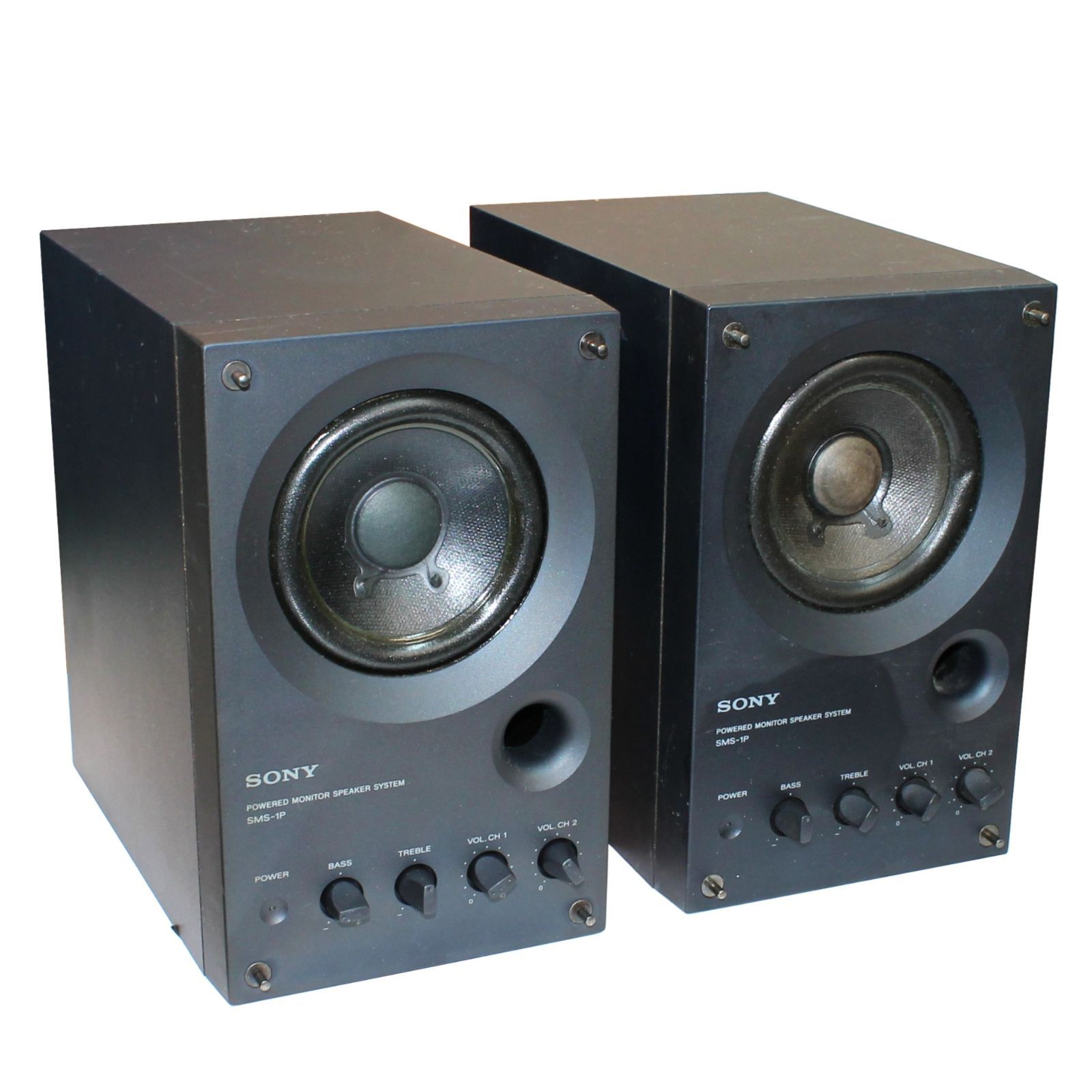 ☆美品 ソニー SMS-1P ペア ブラック モニタースピーカー プロテクター付 SONY - ☆美品 ソニー SMS-1P ペア ブラック モニタースピーカー