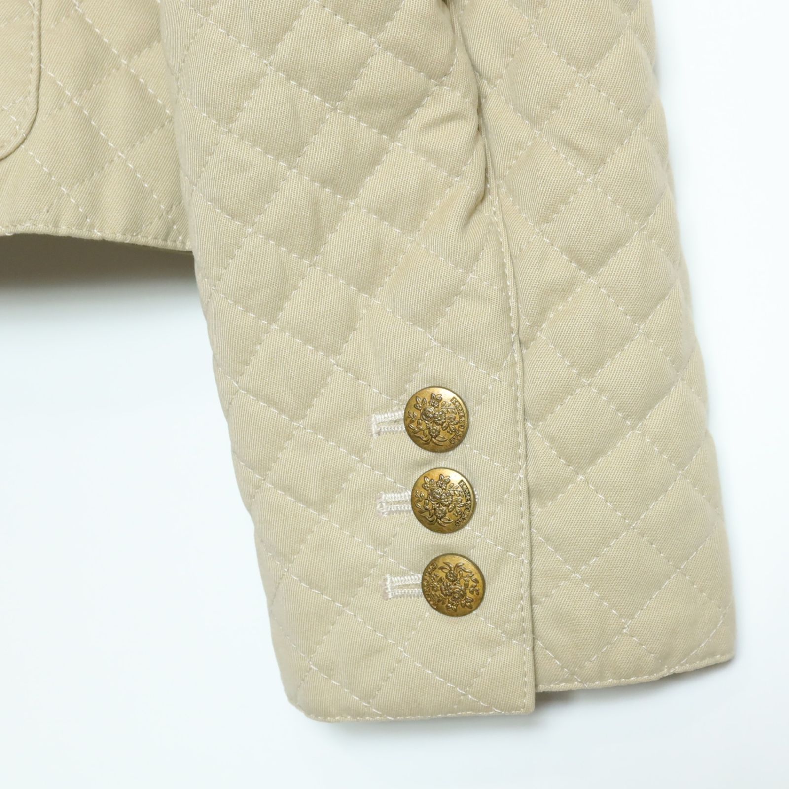 カネコイサオ☆リボン付き♪ノーカラージャケット キルティング