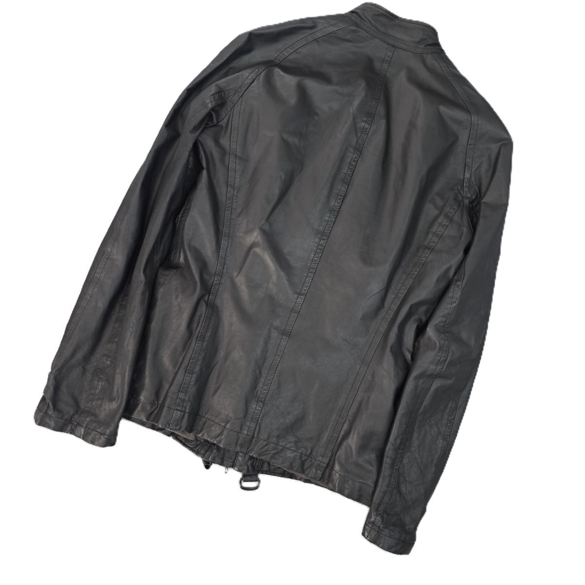 2009年秋冬 JULIUS ユリウス ガスマスク レザージャケット フィールドジャケット ライダースジャケット メンズ L 牛革
