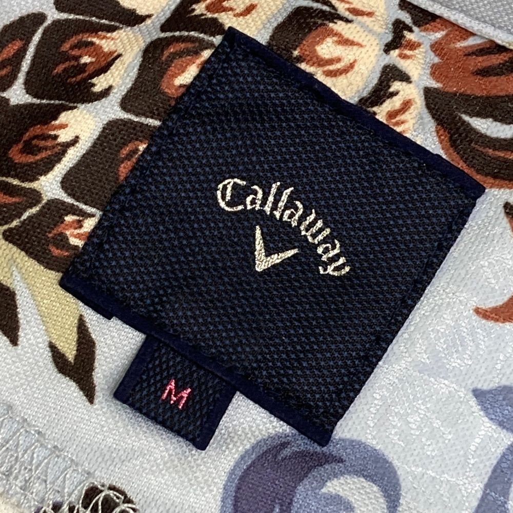 サイズ：M CALLAWAY キャロウェイ 半袖ワンピース 総柄 ブルー系
