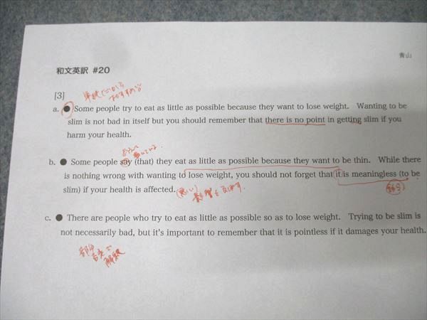 駿台 英語 和文英訳S テキスト 2024 通年 青山真也 006s0B - メルカリ