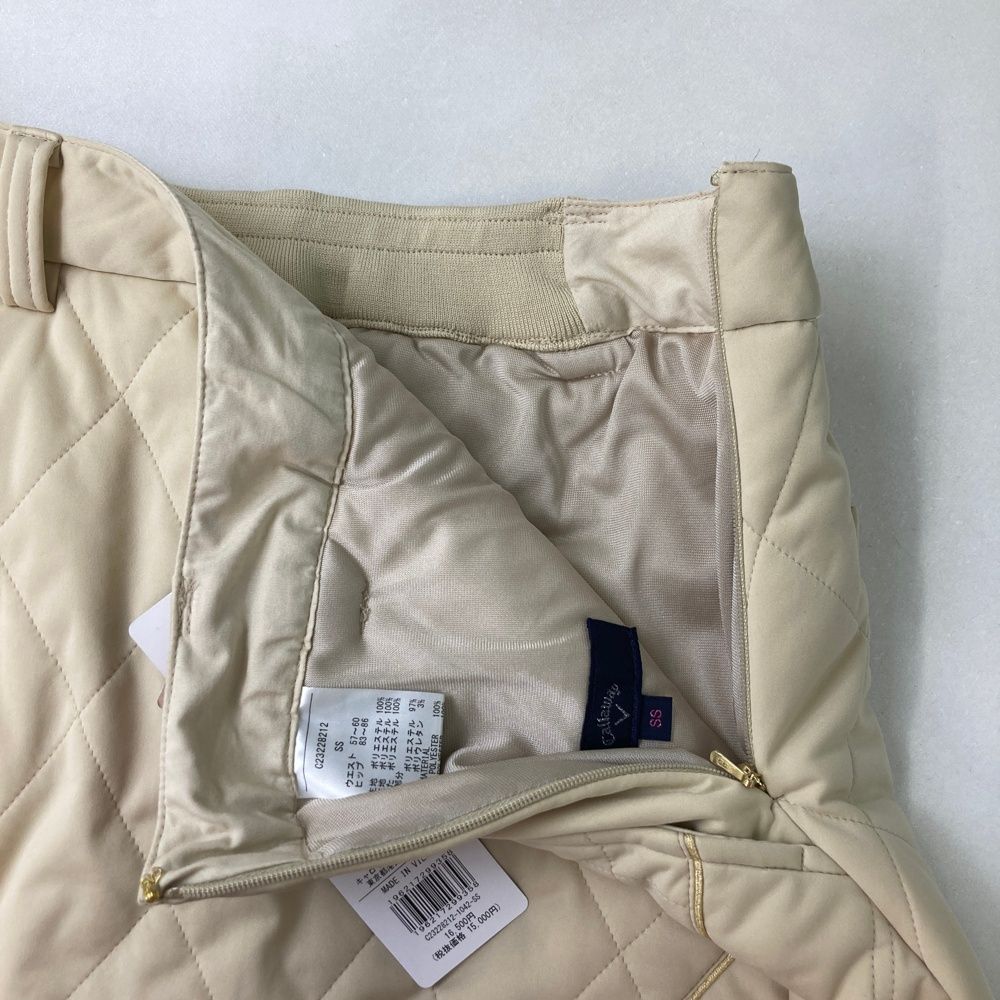  サイズ SS キャロウェイ モデル 中綿スカート キルティング ベージュ系 ゴルフウェア レディース ストスト スカート レディースウェア