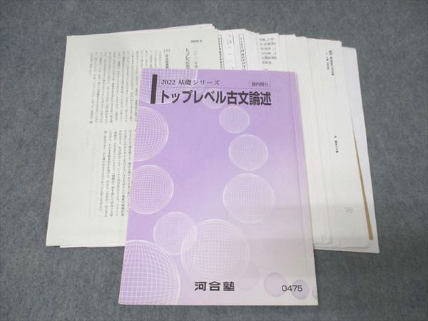 河合塾 国語 トップレベル古文論述 テキスト 2022 基礎シリーズ 山崎
