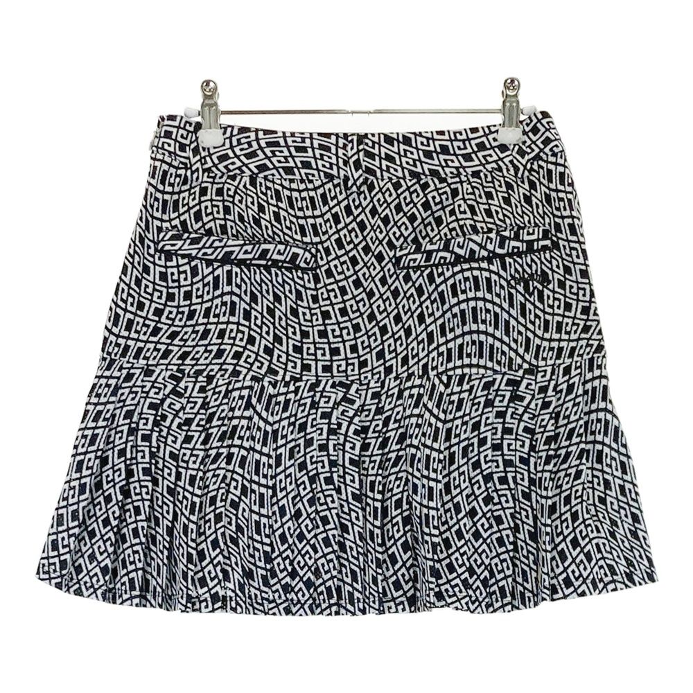 サイズ M キャロウェイ モデル プリーツスカート 総柄 ネイビー系 ゴルフウェア レディース ストスト