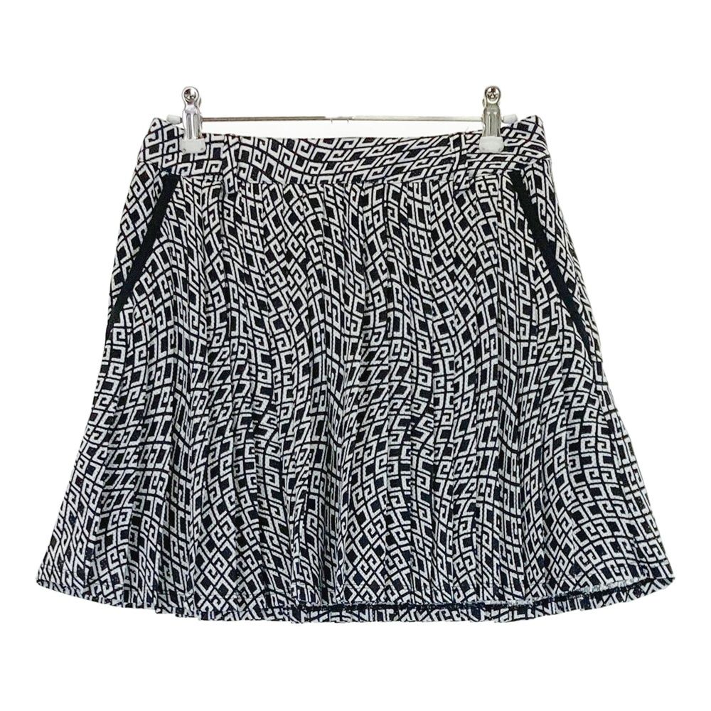 サイズ M キャロウェイ モデル プリーツスカート 総柄 ネイビー系 ゴルフウェア レディース ストスト