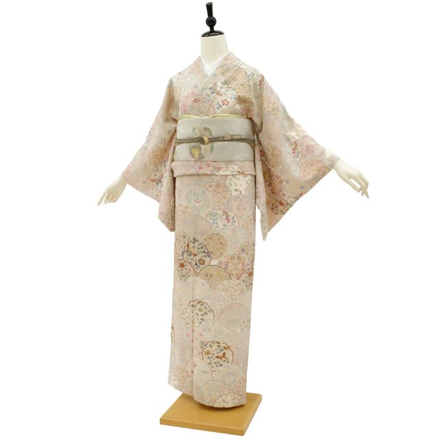 新古品】 訪問着 着物 未使用 フォーマル 正絹 袷 手刺繍 汕頭刺繍