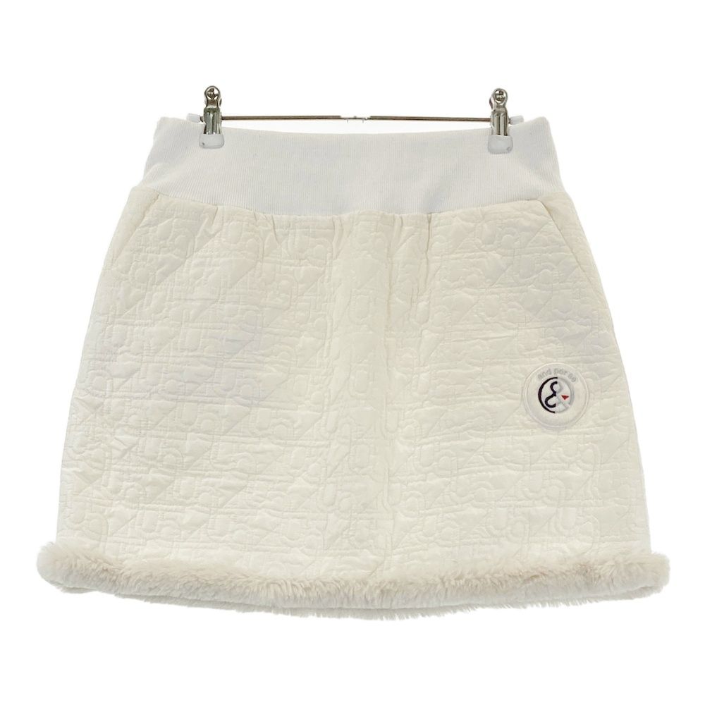 サイズ：L AND PER SE アンパスィ 中綿スカート 裾ボア キルティング