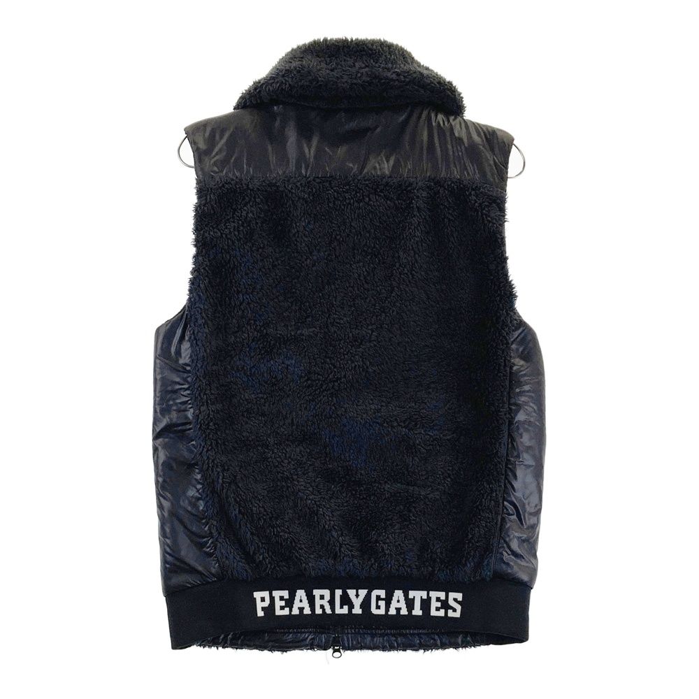 パーリーゲイツ ベスト ボア ブラック 中綿 ダウン ジップ ハイネック 土日セール PEARLY GATES ベスト ボア ブラック 中綿 ダウン 4