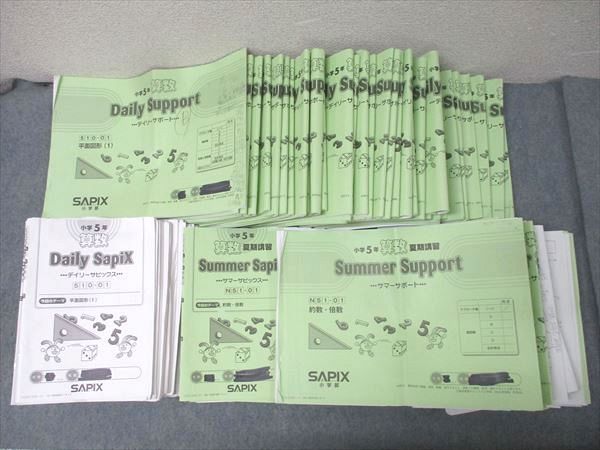 SAPIX 小学5年 算数 デイリー/サマーサピックス/サポート 計102回分