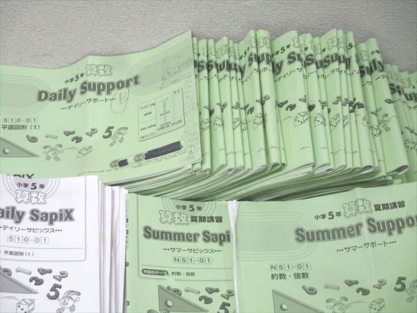 SAPIX 小学5年 算数 デイリー/サマーサピックス/サポート 計102回分