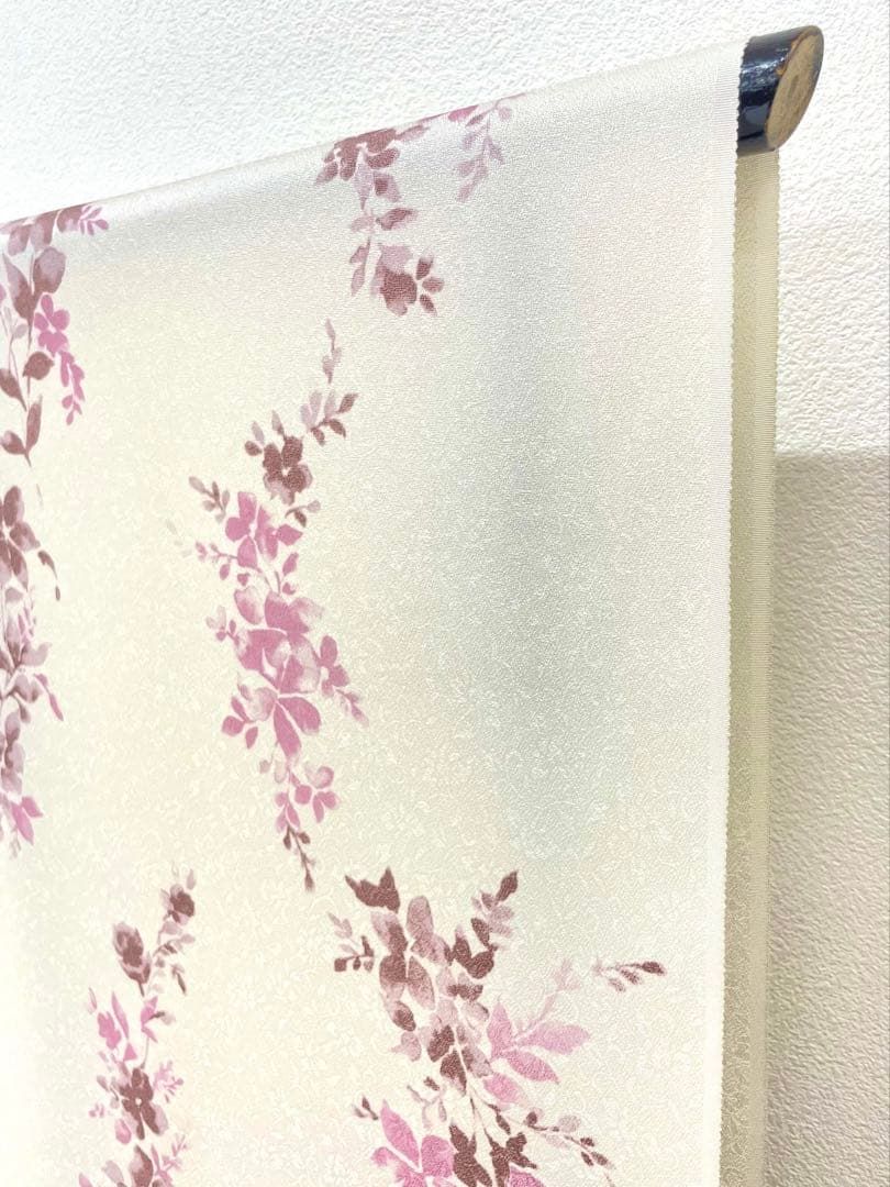  小紋 紋意匠 丹後ちりめん 草花 反物 正絹 FU 004 小紋 着物反物