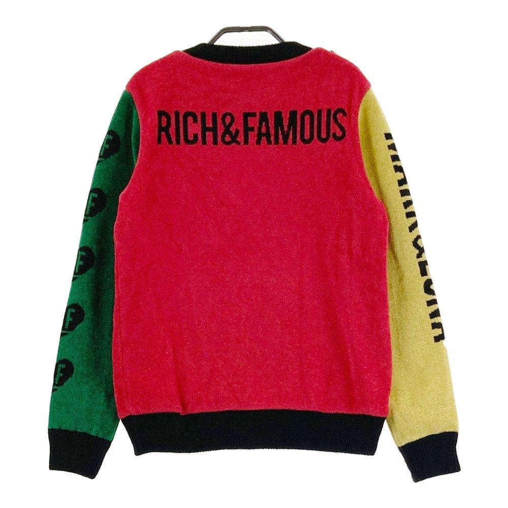 サイズ 38 MARK-LONA マークアンドロナ RICH-FAMOUS 裏地付 ニットセーター レッド系 ゴルフウェア レディース ストスト