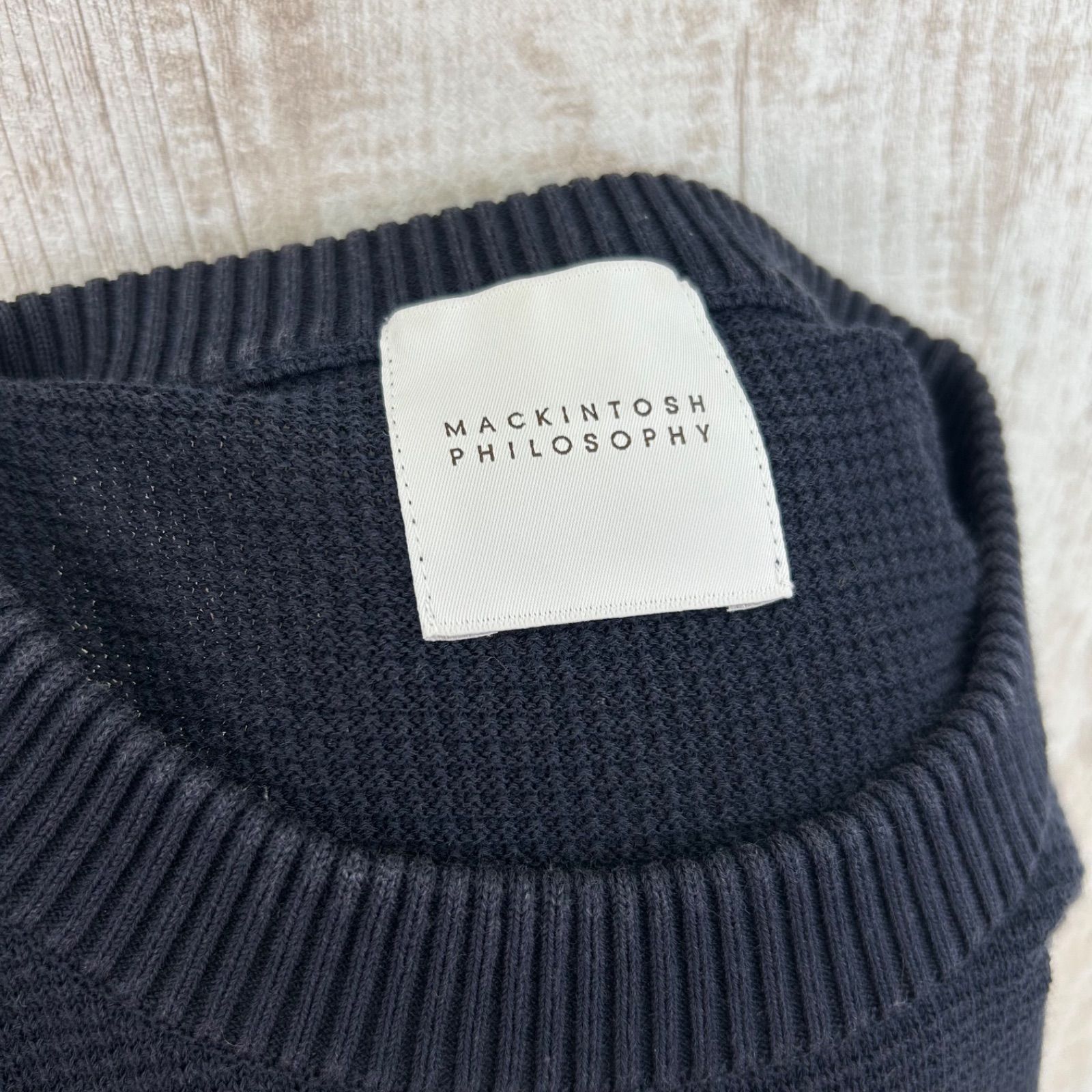 試着のみ Macintosh サマーニット トップス マッキントッシュ MACKINTOSH PHILOSOPHY マッキントッシュ フィロソフィー ワンポイント