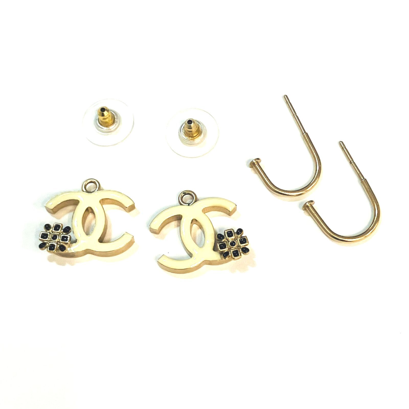 CHANEL シャネル COCOマーク フープピアス X 3217