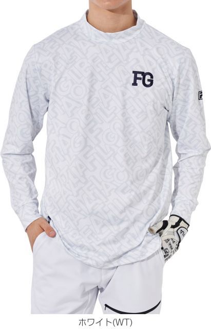 種類12：イエロー(YL)/L フィラゴルフ タイポグラフィックプリント モックネック 長袖シャツ ウェア メンズ M-3L 783-507 