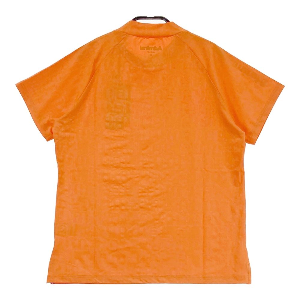 【ADMIRAL GOLF】春秋 メンズ モックネック オレンジ M サイズ：L ADMIRAL アドミラル 2024年モデル モックネック 半袖Tシャツ