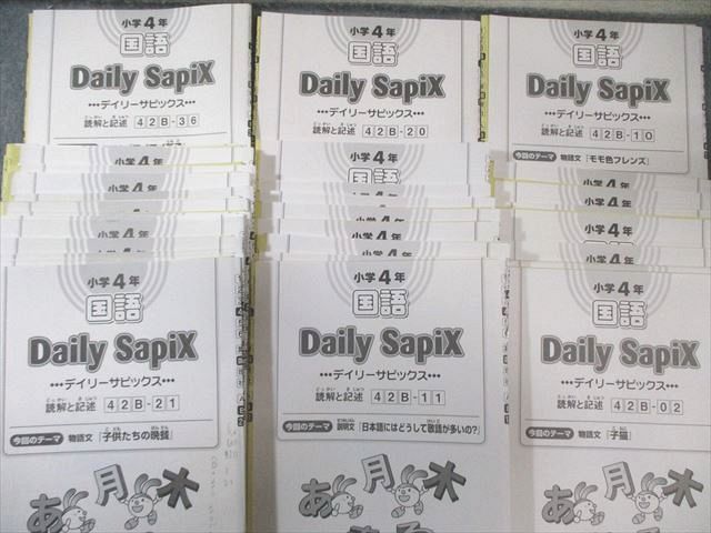 SAPIX 小4 サピックス 国語 デイリーA/B/サマー 【計82回分】 通年