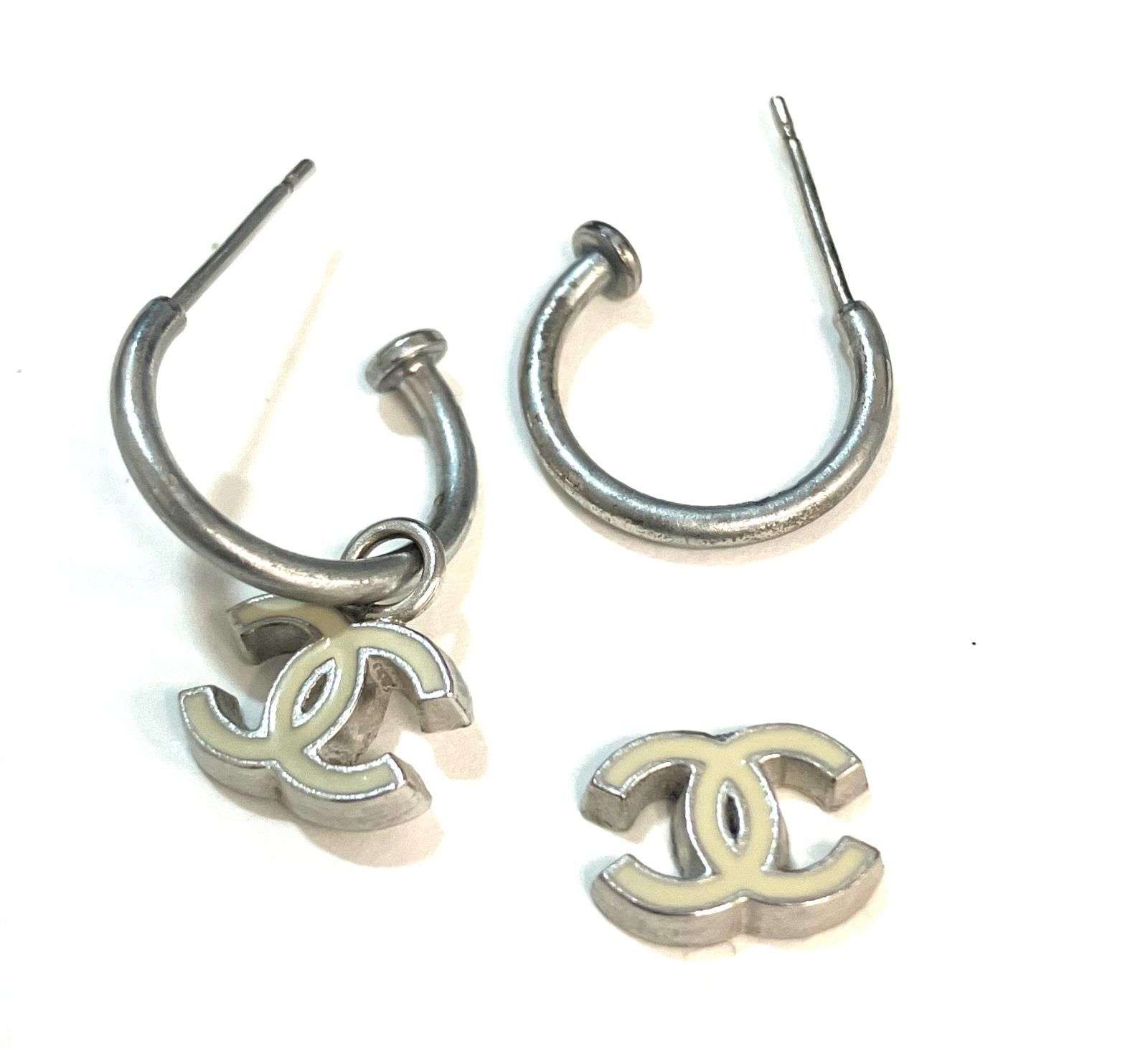 CHANEL シャネル COCOマーク フープピアス Y3218