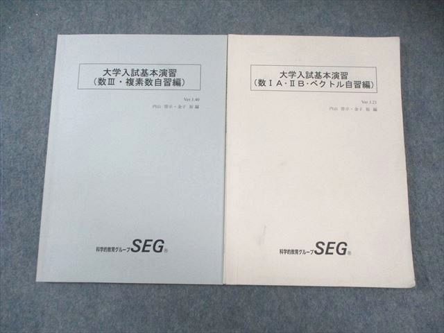 科学的教育グループSEG 大学入試基本演習 数IA IIB ベクトル自習編 など 数学テキスト 2025 計2冊 内山啓示他 014 m 0 D