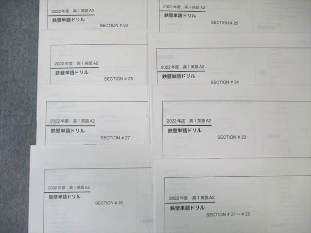鉄緑会 大阪校 高1 英語A2 鉄壁単語ドリル SECTION＃3～28/30～34/38