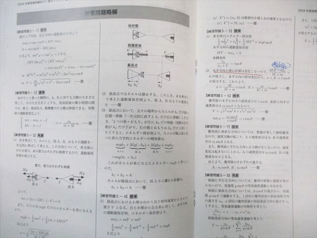 鉄緑会 物理発展講座/問題集 【テスト計24回分付き】 2024 計2冊 藤本